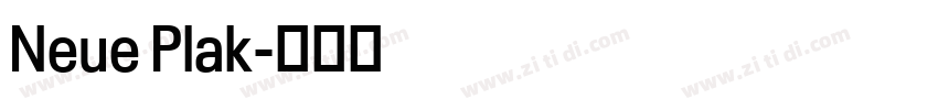 Neue Plak字体转换